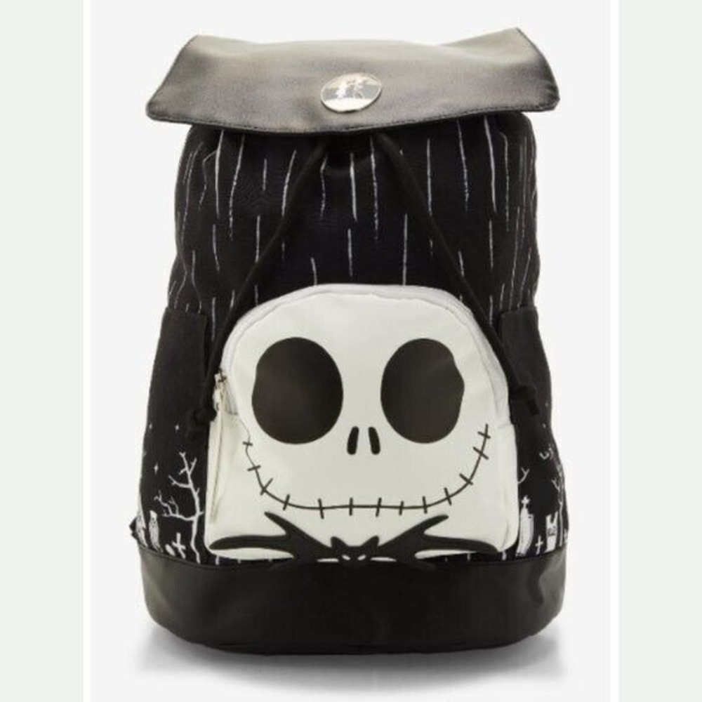 Bioworld The Nightmare Before Christmas Jack Glow In‎ The Dark Slouch Backpack